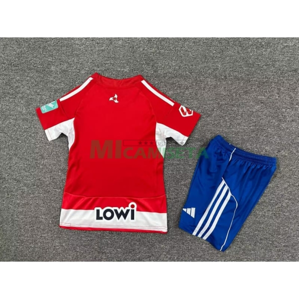 Camiseta Granada Primera Equipación 2025/2026 Rojo/Blanco Niño Kit con Parche La Liga