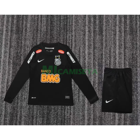 Camiseta Santos FC Retro 2013 ML Negro Niño Kit