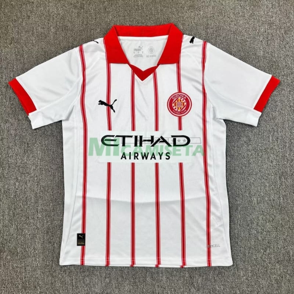 Camiseta Girona Primera Equipación 2025/2026 Blanco/Rojo