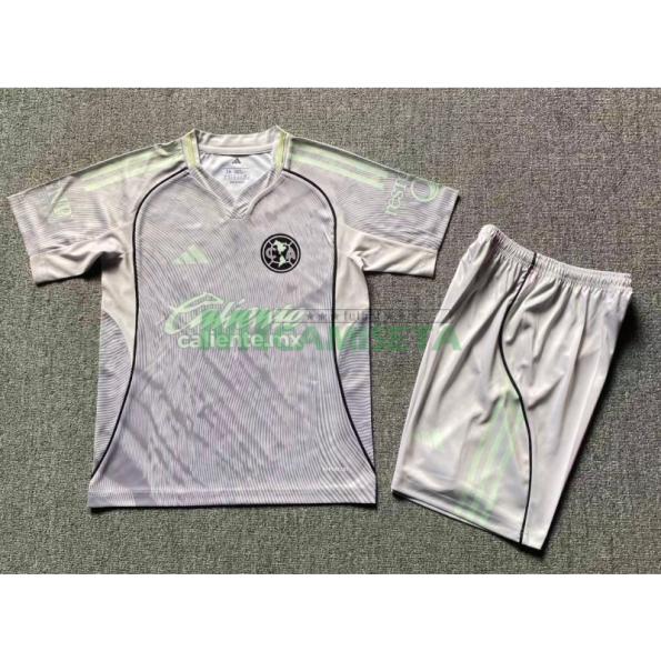 Camiseta Club América Tercera Equipación 2025/2026 Gris Niño Kit