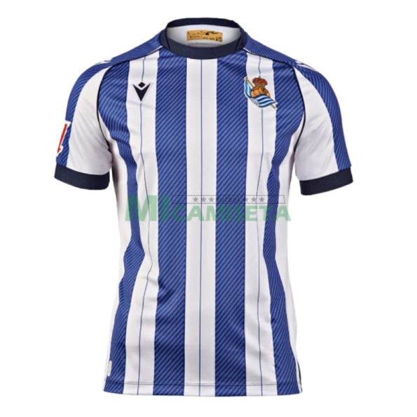 Camiseta Real Sociedad Primera Equipación 2025/2026 Azul/Blanco con Parche La Liga