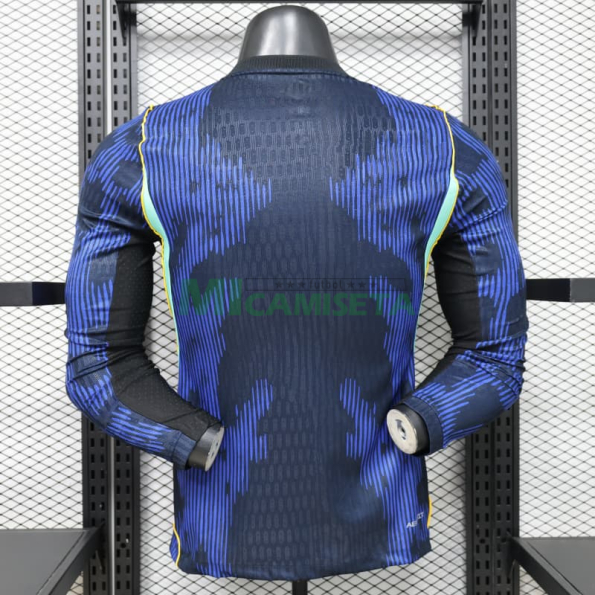Camiseta Brasil Segunda Equipación Mundial 2026 ML Azul (EDICIÓN JUGADOR)
