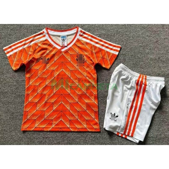 Camiseta Holanda Primera Equipación Retro 1988 Niño Kit