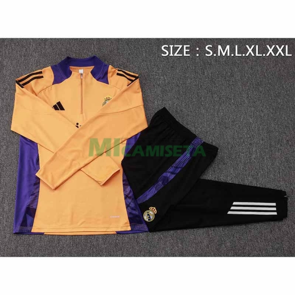 Sudadera De Entrenamiento Real Madrid 2024/2025 Kit Naranja/Morado