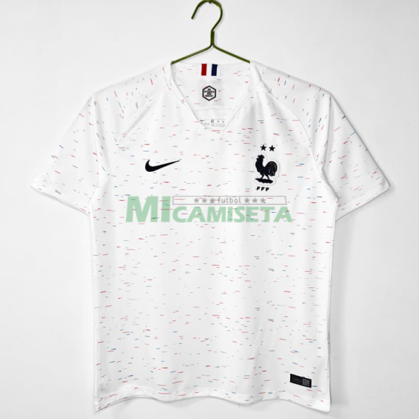 Camiseta Francia Segunda Equipación Retro 2018 Blanco