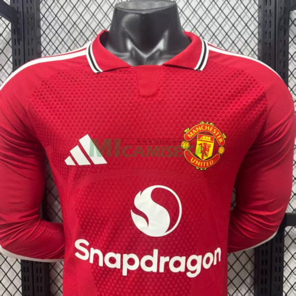 Camiseta Manchester United Primera Equipación 2026/2027 ML Rojo (EDICIÓN JUGADOR)