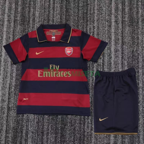 Camiseta Arsenal Tercera Equipación Retro 2007/08 Rojo Oscuro/Negro Niño Kit