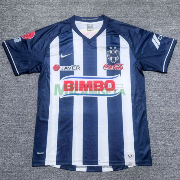 Camiseta Monterrey Primera Equipación Retro 2008 Azul Marino/Blanco