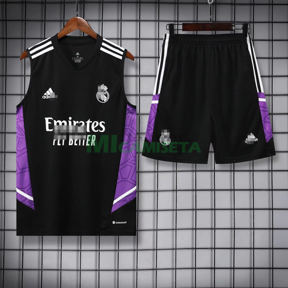 Camiseta de Entrenamiento Real Madrid Sin Mangas 2022/2023 Kit  Negro/Púrpura | Mi Camiseta Futbol