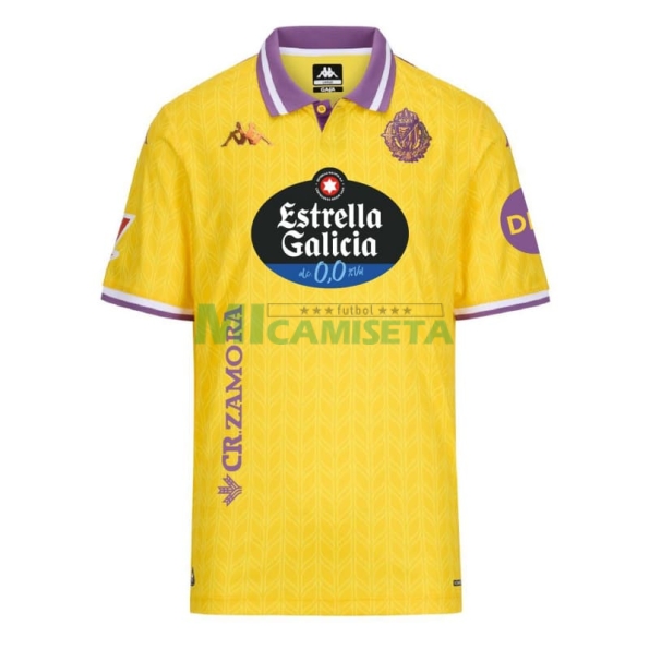 Camiseta Real Valladolid Tercera Equipación 2025/2026 Amarillo con Parche La Liga