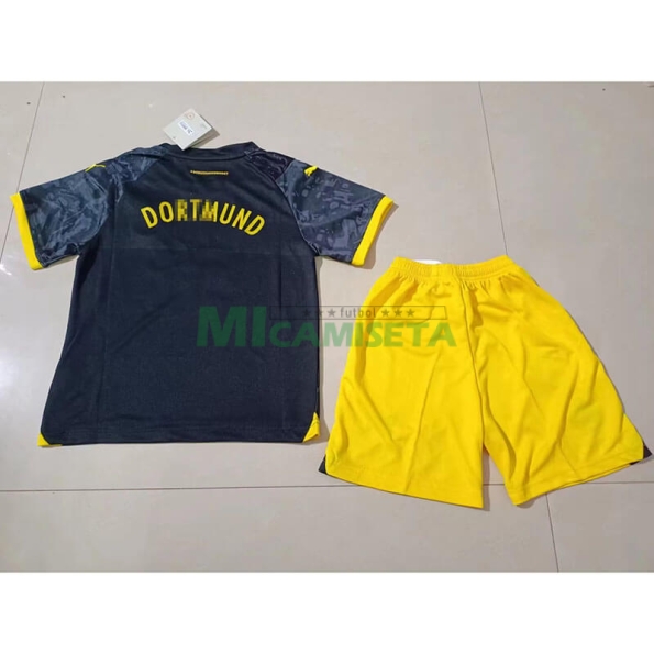 Camiseta Borussia Dortmund Segunda Equipación 2023/2024 Niño Kit
