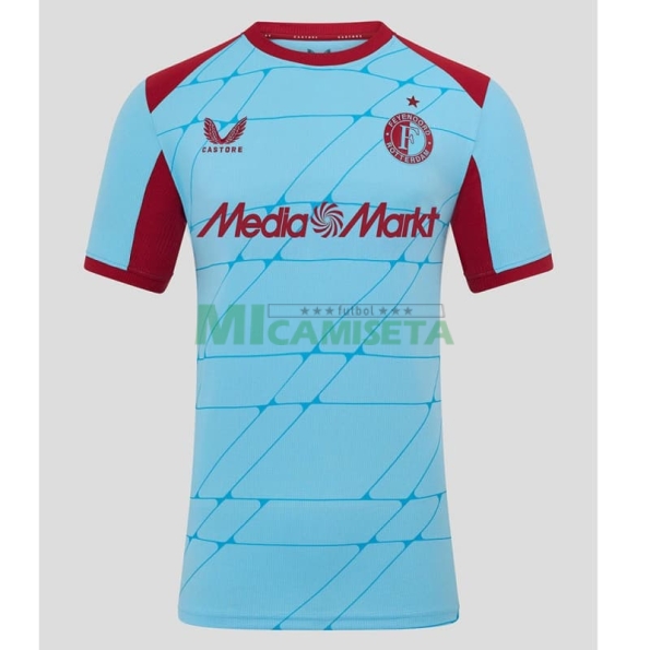 Camiseta Feyenoord Tercera Equipación 2025/2026 Azul Cielo/Rojo