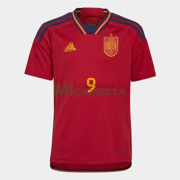 Camiseta Gavi 9 España Primera Equipación 2022 Mundial