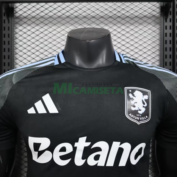 Camiseta Aston Villa Segunda Equipación 2025/2026 Negro (EDICIÓN JUGADOR)