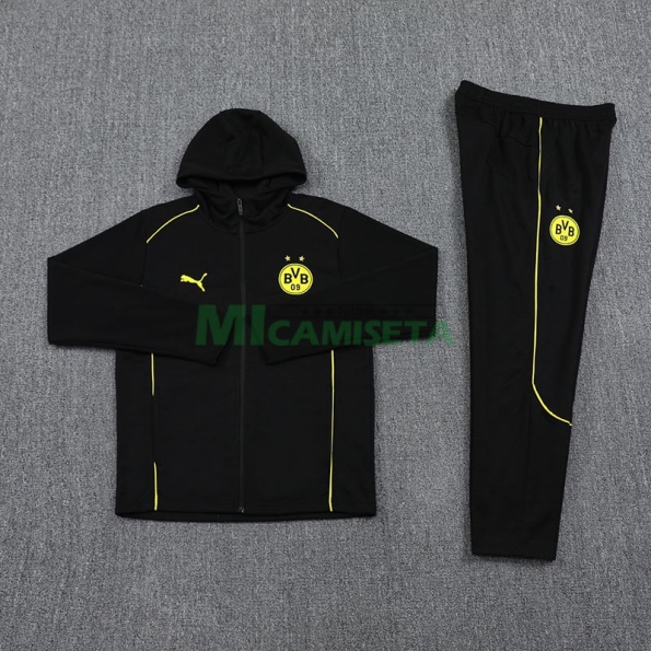 Chandal Borussia Dortmund 2024/2025 Con Capucha Negro