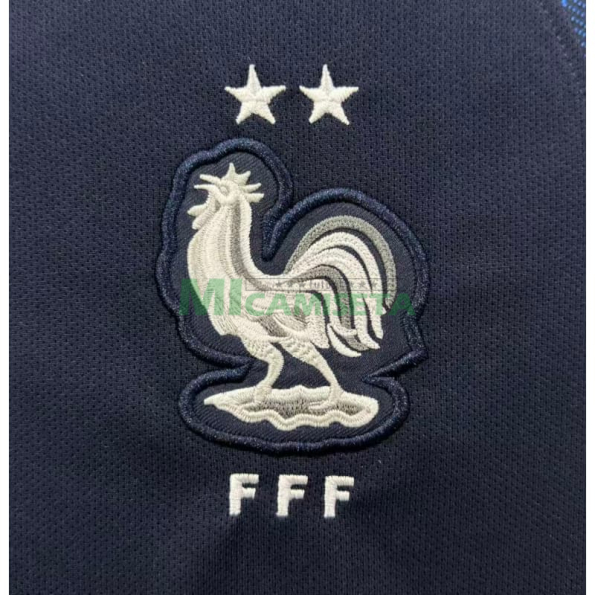 Camiseta Francia Primera Equipación Retro 2018 Azul Copa Mundial