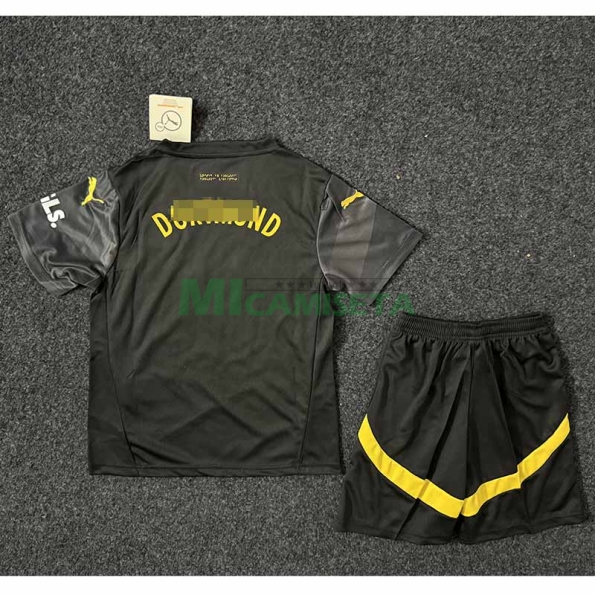 Camiseta Borussia Dortmund Segunda Equipación 2024/2025 Niño Kit