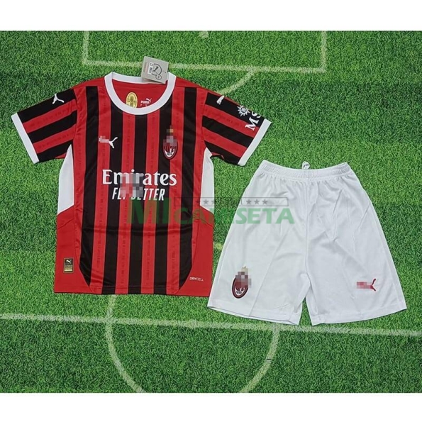 Camiseta AC Milan Primera Equipación 2024/2025 Niño Kit