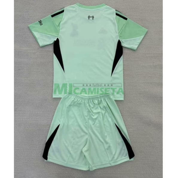 Camiseta de Portero Liverpool 2025/2026 Verde Niño Kit