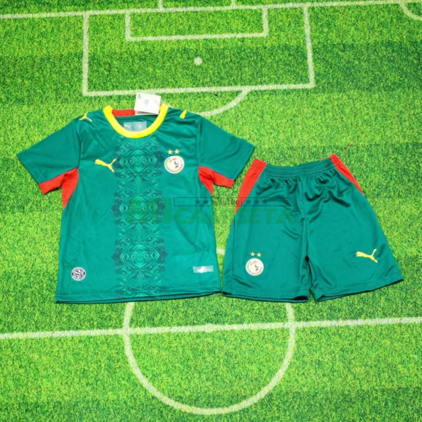 Camiseta Senegal Segunda Equipación Mundial 2026 Verde Niño Kit