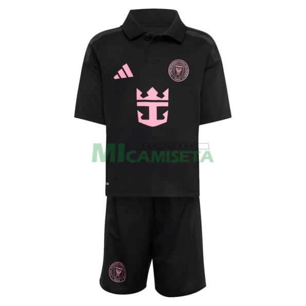 Camiseta Inter Miami Segunda Equipación 2026/2027 Negro/Rosa Niño Kit