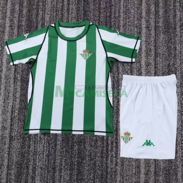 Camiseta Real Betis Primera Equipación Retro 2003/04 Verde/Blanco Niño Kit