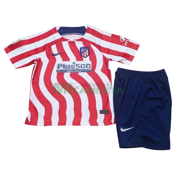 Camiseta Atlético de Madrid 2022/2023 Rojo/Blanco Niño Kit