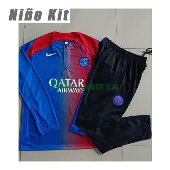 Sudadera De Entrenamiento PSG 2025/2026 Niño Kit Azul/Rojo