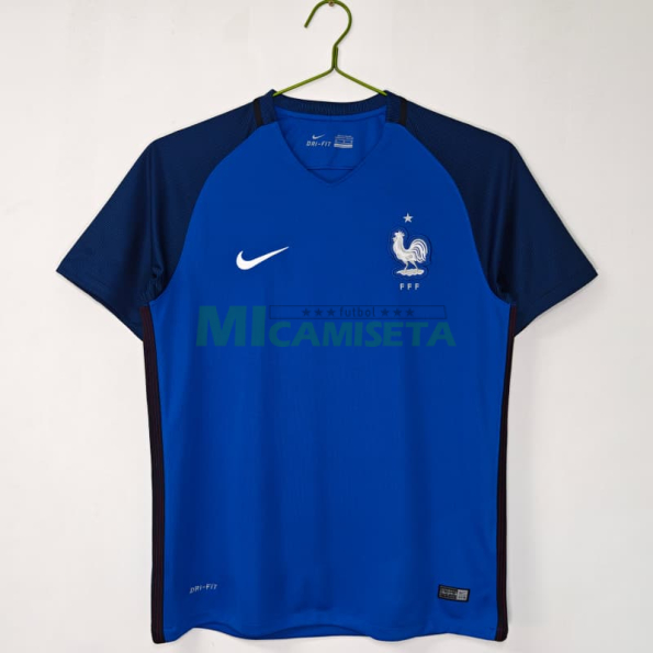Camiseta Francia Primera Equipación Retro 2016 Azul