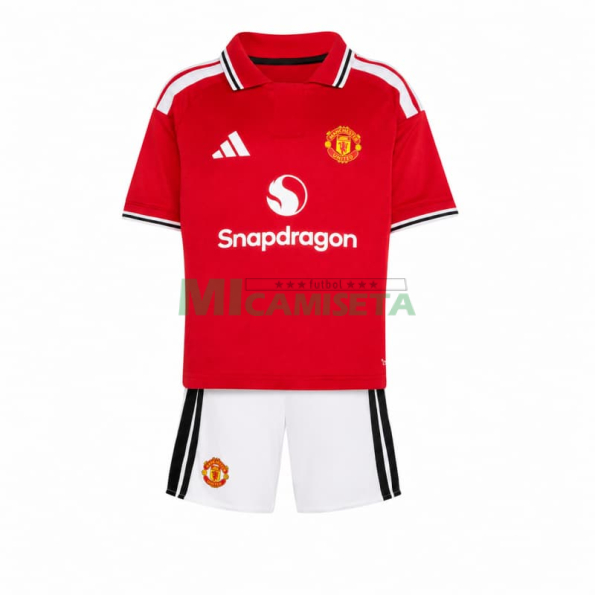 Camiseta Manchester United Primera Equipación 2026/2027 Rojo Niño Kit