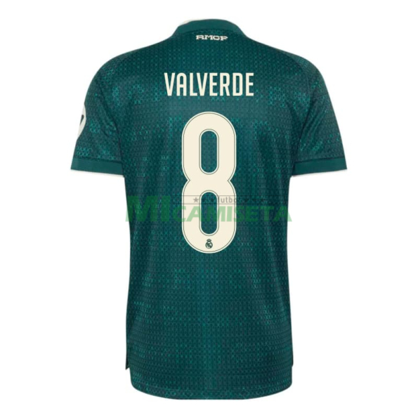 Camiseta VALVERDE 8 Real Madrid Segunda Equipación 2026/2027 Verde Oscuro con Parche HP