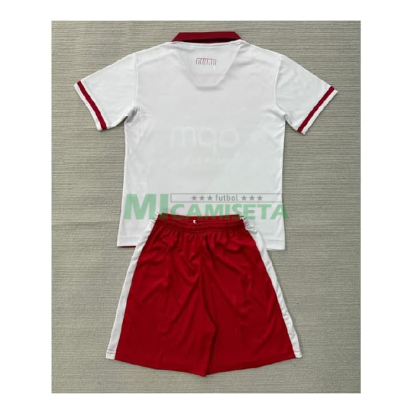Camiseta Monaco Primera Equipación 2026/2027 Rojo/Blanco Niño Kit