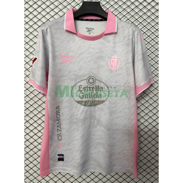 Camiseta Real Valladolid Tercera Equipación 2026/2027 Gris/Rosa con Parche La Liga