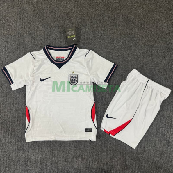 Camiseta Inglaterra Primera Equipación Mundial 2026 Blanco Niño Kit