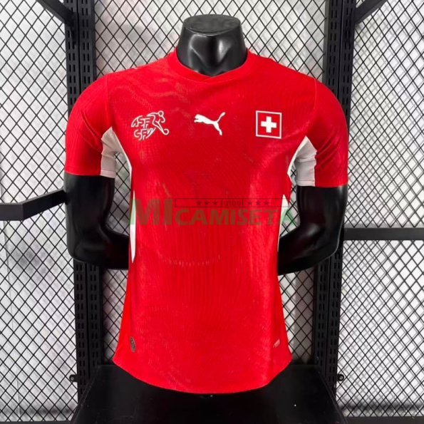 Camiseta Suiza Primera Equipación Mundial 2026 Rojo (EDICIÓN JUGADOR)