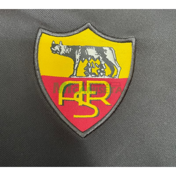 Camiseta AS Roma Tercera Equipación Retro 1998/99 ML Negro/Naranja/Gris