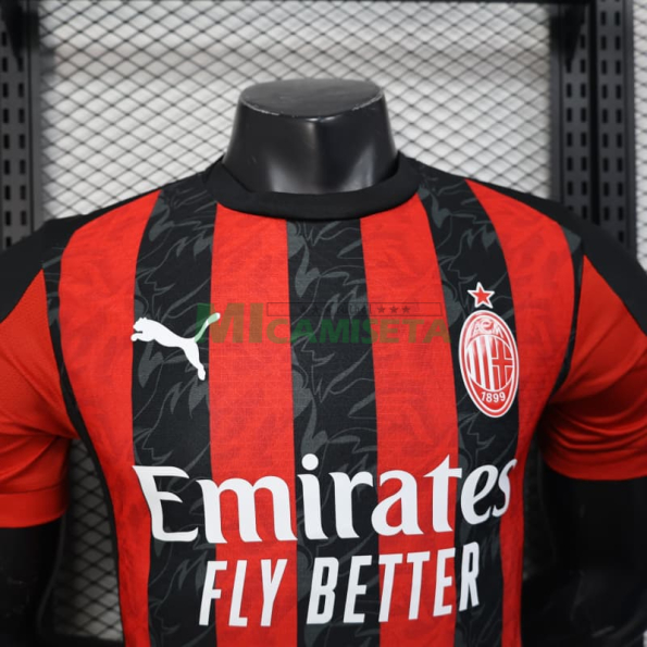 Camiseta AC Milan Primera Equipación 2025/2026 Rojo/Negro (EDICIÓN JUGADOR)