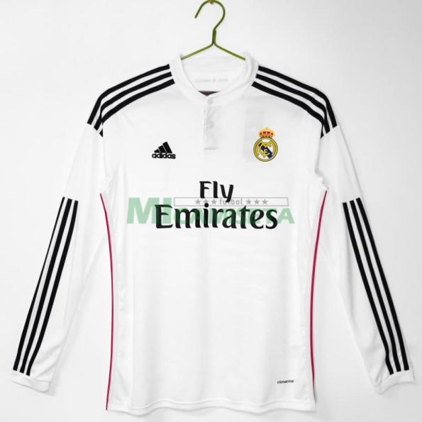 Camiseta Real Madrid Primera Equipación Retro 2014/15 ML Blanco