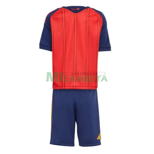 Camiseta España Primera Equipación Mundial 2026 Rojo/Azul Niño Kit 2 Estrellas con FIFA2026