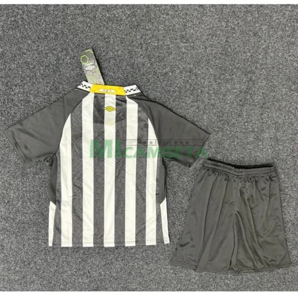 Camiseta Santos FC Segunda Equipación 2025/2026 Negro/Blanco Niño Kit