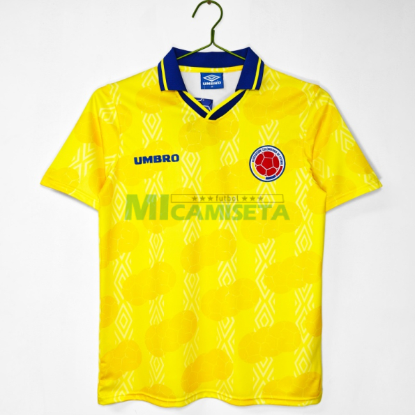 Camiseta Colombia Primera Equipación Retro 1995 Amarillo