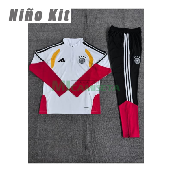 Sudadera de Entrenamiento Alemania 2026 Niño Kit Blanco
