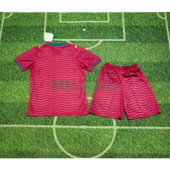 Camiseta Portugal Primera Equipación Mundial 2026 Rojo Niño Kit