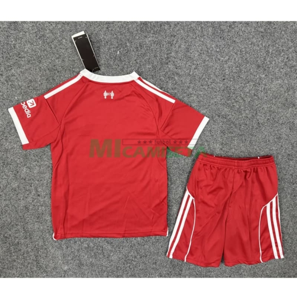Camiseta Liverpool Primera Equipación 2025/2026 Rojo Niño Kit
