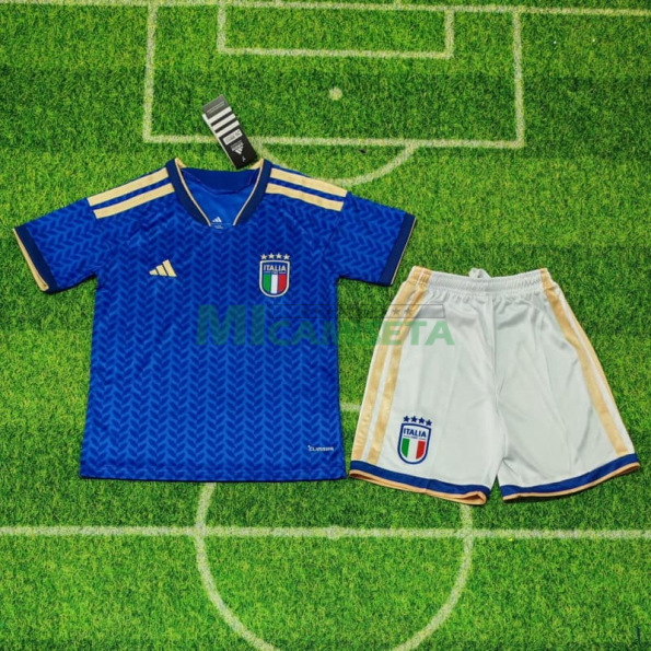 Camiseta Italia Primera Equipación Mundial 2026 Azul Niño Kit