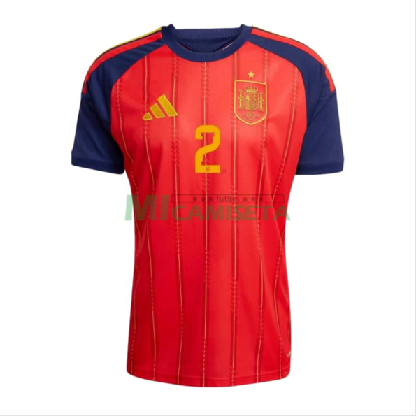 Camiseta Marc Pubill 2 España Primera Equipación Mundial 2026 Rojo/Azul