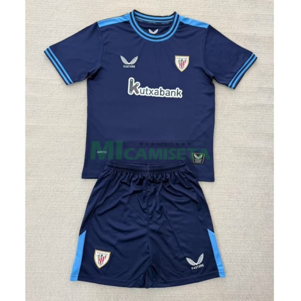Camiseta Athletic de Bilbao Segunda Equipación 2025/2026 Azul Marino Niño Kit