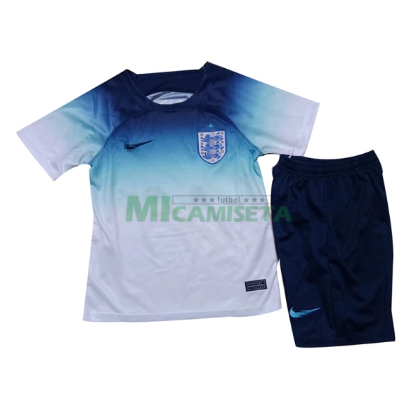 Camiseta Inglaterra 2022 Blanco/Azul Niño Kit