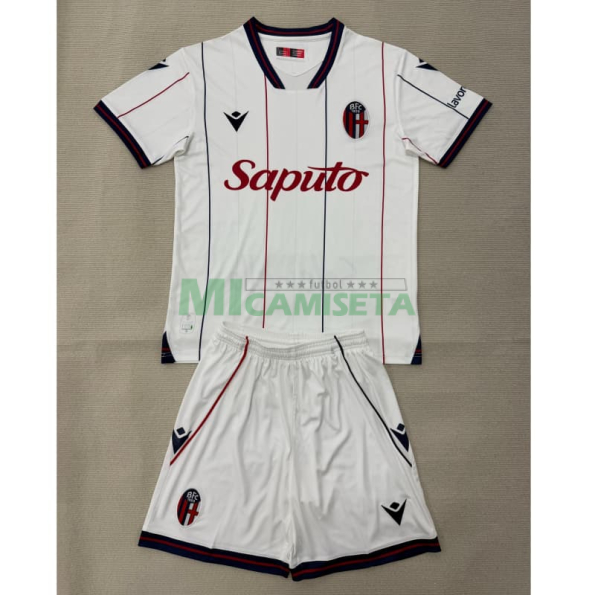 Camiseta Bologna Segunda Equipación 2025/2026 Blanco Niño Kit