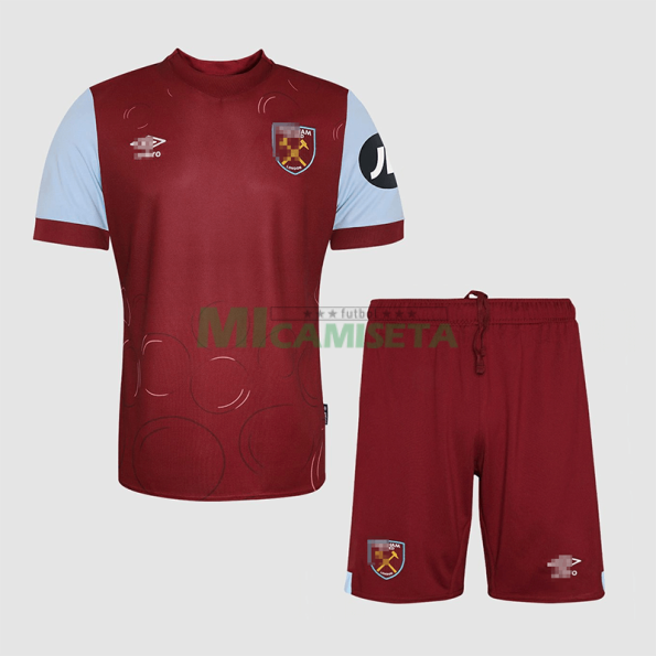 Camiseta West Ham United Primera Equipación 2023/2024 Niño Kit